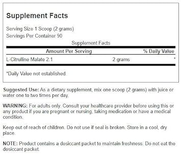 Swanson Amino Acid L-Citrulline Malate Complex 6.35 Ounce (180 G) Pwdr (3 Pack)
