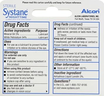 Systane Nighttime Lubricant Eye Ointment 3.5G Tube