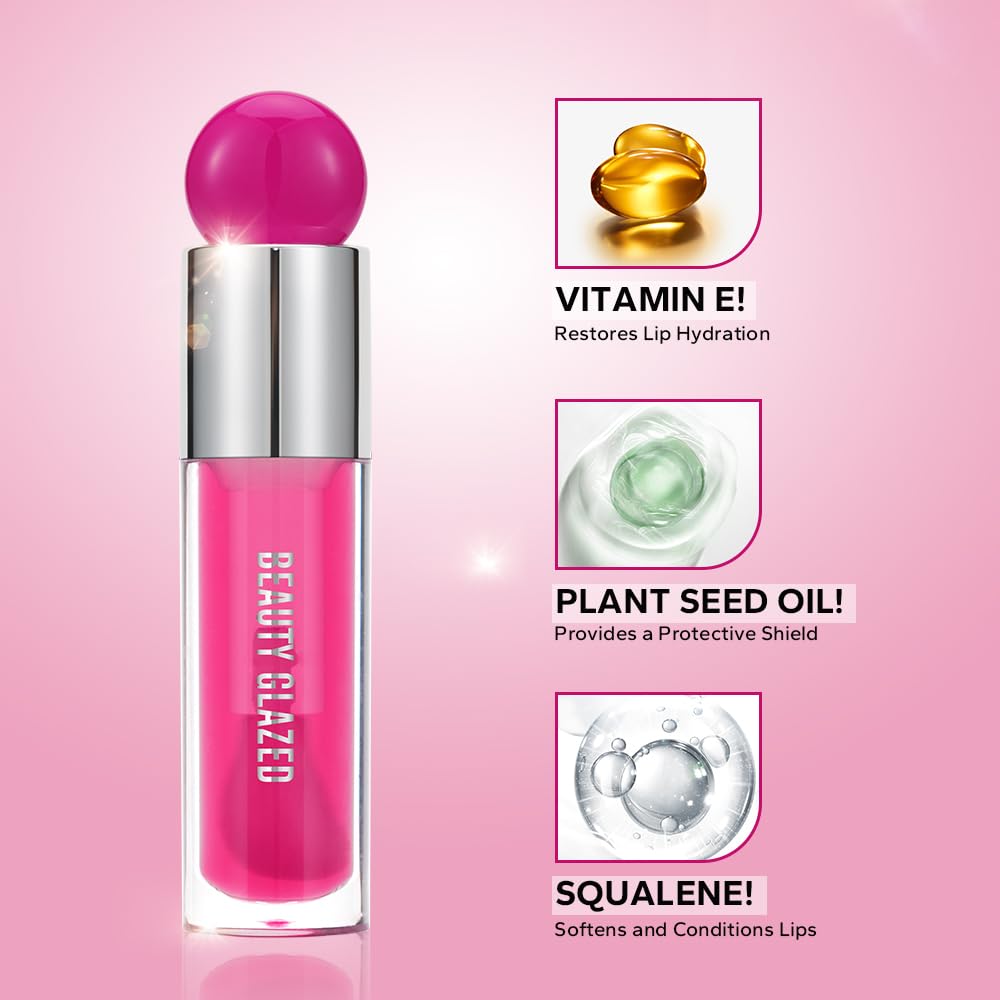 Myuango Moisturizing Glow Oil, Hydrating Lip Care Tint, Shiny Vegan Plumping Gloss For Dry Lips (108, Travel Size) : Beauty & Personal Care