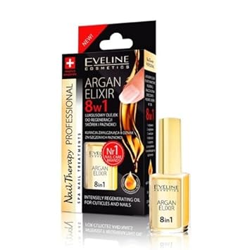 Professional Nail Conditioners Eveline Nail Therapy Argan Elixir 8 In 1 Intensely Regenerating Oil : Beauty & Personal Care