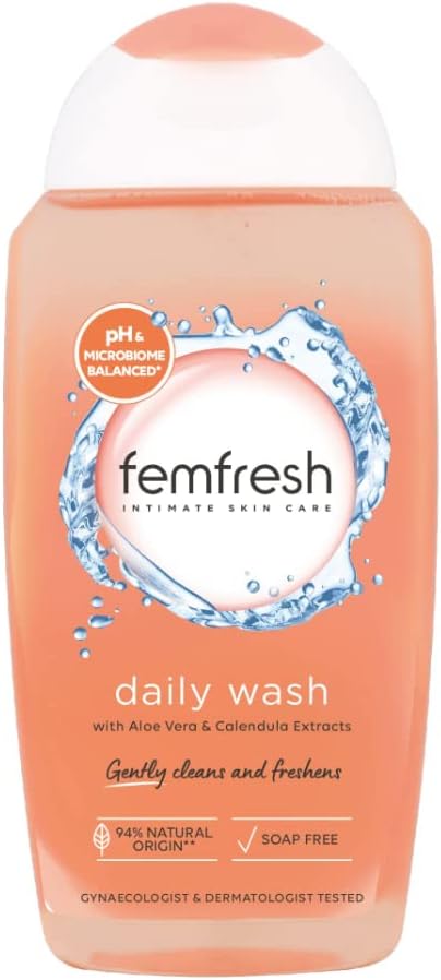 Femfresh Intimate Wipes - Flushable & Biodegradable Disposable Feminine Hygiene Vaginal Cloths & Everyday Care Daily Intimate Vaginal Wash – Feminine Hygiene Shower & Bath Gel Cleanser – 250Ml