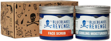 The Bluebeards Revenge Skincare Starter Set, Vegan Friendly Gift Set, Includes Face Scrub (150Ml) Cooling Moisturiser (150Ml) - 2 Piece