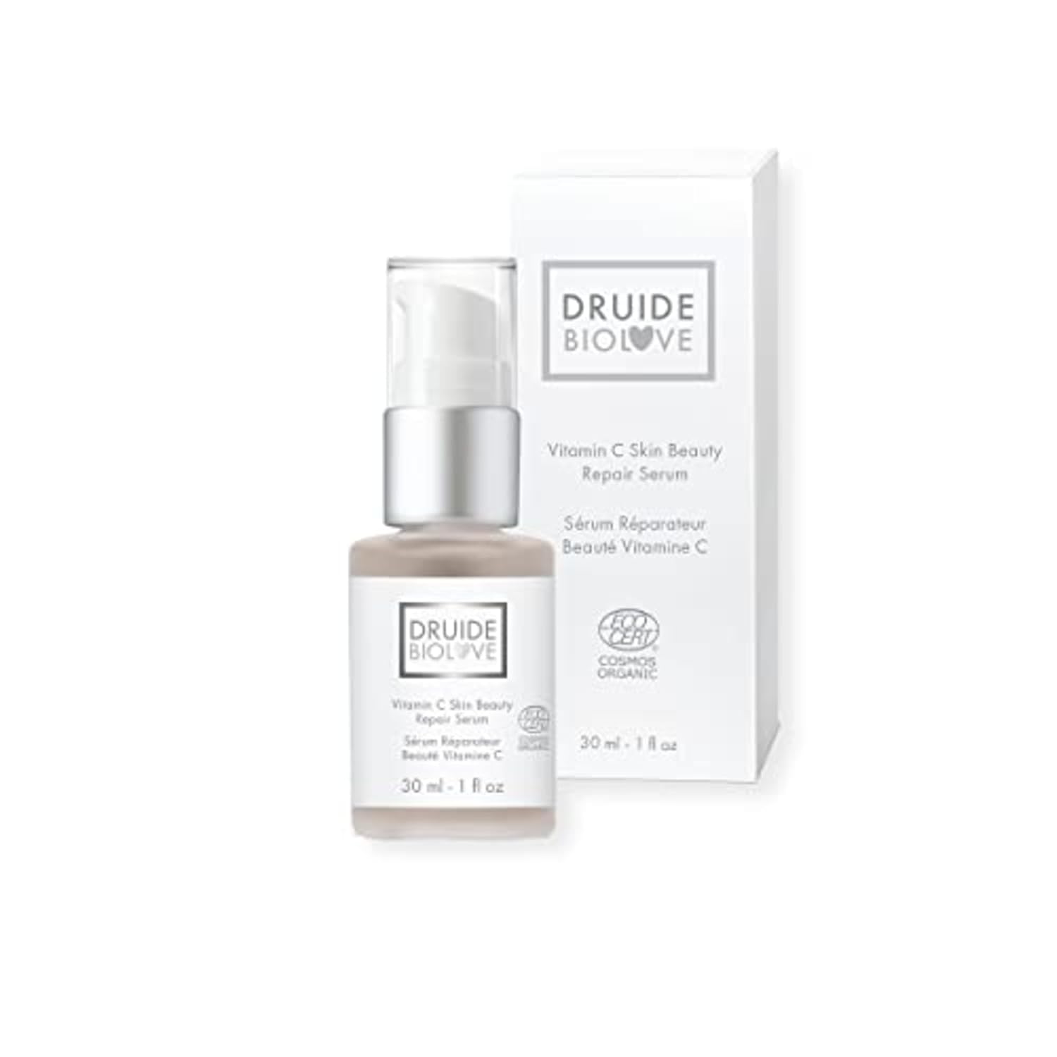 Laboratoires Druide Vitamin C Serum For Face - Druide Biolove Skin Beauty Repair Vitamin C Face Serum With Antioxidants And Hyaluronic Acid To Brighten And Protect Skin, 30Ml : Beauty & Personal Care