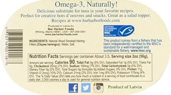 Bar Harbor All Natural Smoked Wild Kippers, Cans, 6.7 Oz