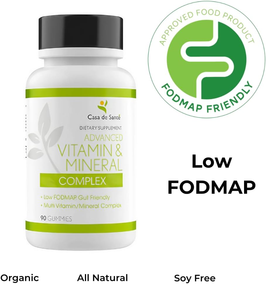 Casa De Sante Advanced Vitamin & Mineral Gummies, Low Fodmap Certified| Glp1, Ibd, Ibs, Sibo Or Malabsorption Nutritional Support| Colitis Supplements| Gut Friendly, No Bloating : Health & Household