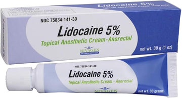 Maximum Strength Lidocaine 5% Anorectal Cream | Hemorrhoid Relief From Pain, Itching, Burning | 30 Gram Tube Lidocaine 5% Cream
