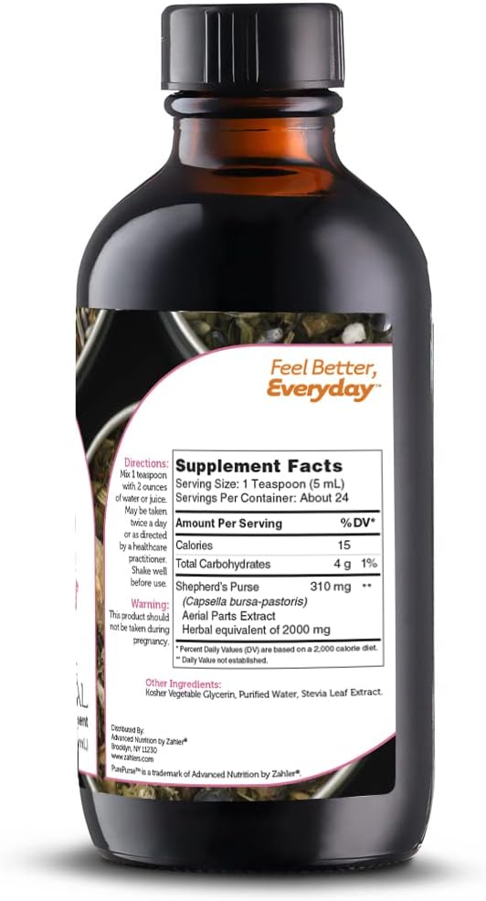 Zahler Purepurse, Liquid SheperdS Purse Which Helps Reduce Staining,