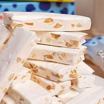 Peanut Salty Nougat, Soft Brittle Nougat, Sweet And Salty Nougat Candy, Handmade Candies, Soft And Chewy, Individual Packing, Ideal For Snack Cupboard, Weddings, Valentines (60Bags)