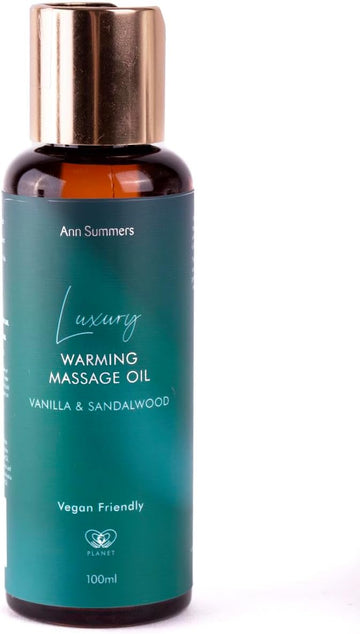 Ann Summers Luxury Warming Massage Oil (100Ml) β Vanilla & Sandalwood - Massage Oil For Date Night & Massage Therapy - Body Massage Oil For Couples