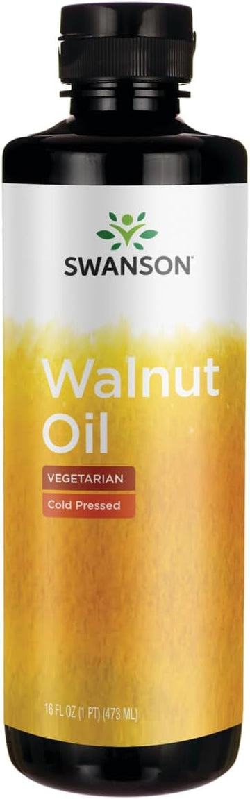 Swanson Walnut Oil Cold Pressed 16 Fl Ounce (1 Pt) (473 Ml) Liquid