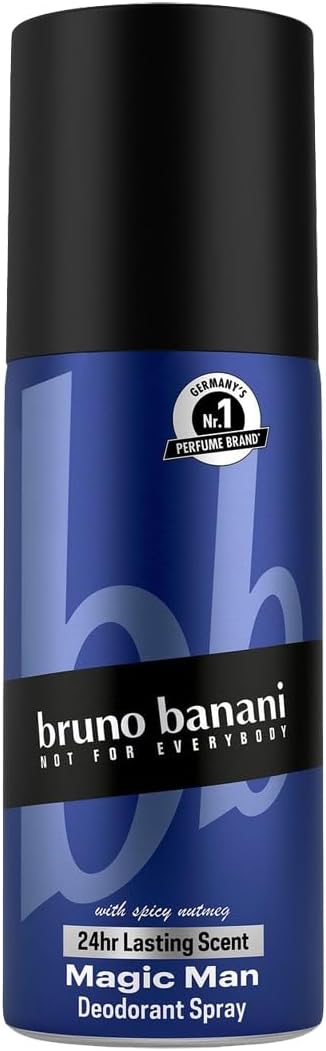 Bruno Banani Magic Man Deodorant Body Spray With Woody Fresh Men'S Fragrance, 24 Hours Long-Lasting, 150 Ml
