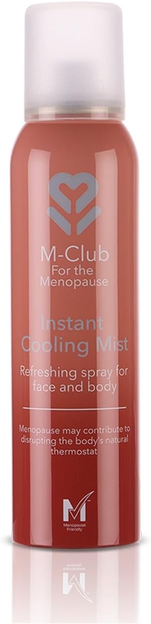 M-Club Instant Cooling Spray For Face & Body 150Ml – Instant Relief For Menopause Hot Flushes, Overheating & Night Sweats – Non-Sticky Moisturising Mist, Hydrates & Relieves - Alcohol-Free Formula