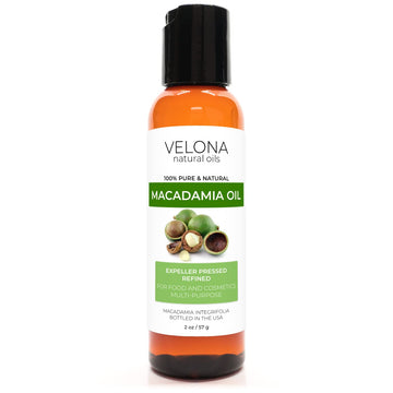 velona Macadamia Nut Oil 2 oz | 100% Pure and Natural Carrier Oil | Refined, Cold pressed | Cooking, Skin, Hair, Body & Face Moisturizing | Use Today - Enjoy Results