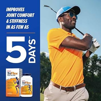Gnc Triflex Fast-Acting, Improves Joint Comfort And Stiffness, Clinical Strength Doses Of Glucosamine/Chondroitin And Boswellia- Plus Turmeric, 240 Caplets : Health & Household