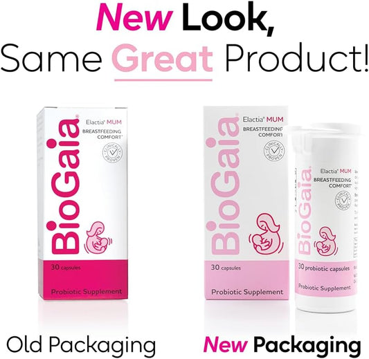 Biogaia Elactia Breastfeeding Probiotic | Lactation Supplements | Newborn Essentials And Probiotics For Both Mom & Baby | Daily Supplement For Healthy Lactation | 30 Count | Breastfeed Happy