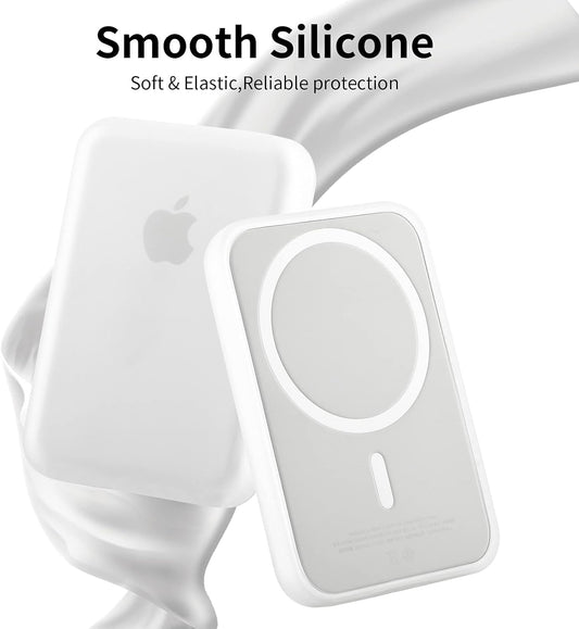 oakxco Silicone Case Compatible with Magsafe Battery, Magsafe Battery Case, Scratch and Tear Resistant, Matte Clear