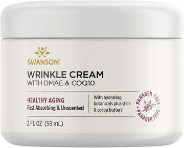 Swanson Wrinkle Cream With Dmae & Coq10 2 Fl Ounce (59 Ml) Cream