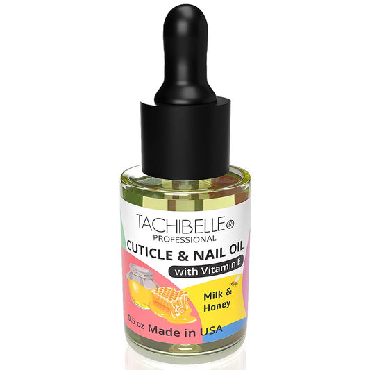 Tachibelle Cuticle And Nail Oil For Nourish, Moisturize And Revitalize Cracked And Rigid Cuticles With Natural Ingredients And Vitamin E 0.5 Oz With A Easy Dropper (Milk And Honey)