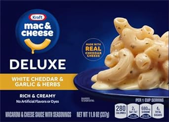 Kraft Deluxe White Cheddar & Garlic & Herbs Macaroni & Cheese Dinner (11.9 Oz Box)