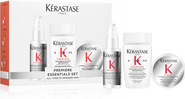 Kérastase Première Discovery Gift Set - Bonding Pre-Shampoo Treatment, Bonding Advanced Repairing Shampoo & Deep Nutrition Mask, Pure Citric Acid, Damaged Hair, Travel Size