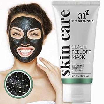 Artnaturals Peel Off Blackhead Remover - (3.4 Fl Oz / 100Ml) - Blemish & Pimple Removal Face Mask - Black Head Tool, Purifying Deep Cleanser & Mud Mask β Reduce Pore Size & Redness - Acne-Prone