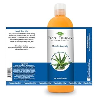 Plant Therapy Muscle Aloe Jelly 16 Oz Aromatherapy Jelly, All Natural
