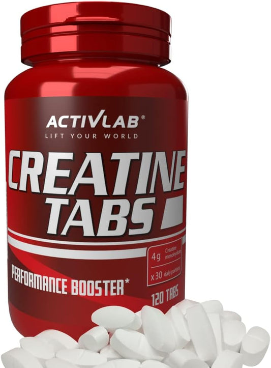 Activlab Creatine Tabs 120 Tablets | Pomegranate Flavor | 4000Mg Monohydrate | Advanced Formula For Muscle Building, Bodybuilding, Fitness, And Cross-Fit | Enhances Power, Endurance, And Strength