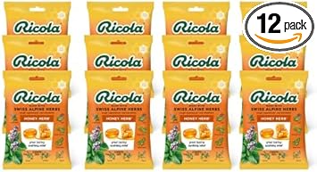 Ricola Cough Suppressant Throat Drops, Honey-Herb 24 Ea (Pack Of 12)