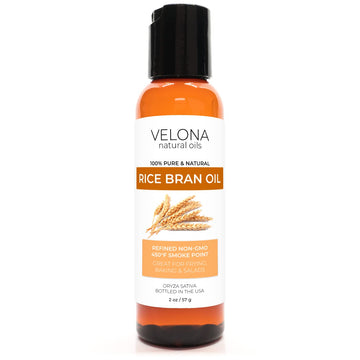 velona Rice Bran Oil 2 oz | 100% Pure and Natural Carrier Oil | Refined, Cold Pressed | Cooking, Face, Hair, Body & Skin Care | Use Today - Enjoy Results