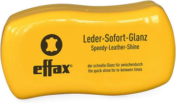 Effax Leather Shine (Yellow, Lightweight, One Size) - For Boots, Saddles, Bridles, Harness, Bags - Includes Sponge