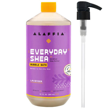 Alaffia Babies And Kids Bubble Bath, Gentle Bath Essentials For Delicate Skin, Plant-Based Formula That Is Paraben & Sulfate-Free, Vegan, Calming With Long-Lasting Bubbles
