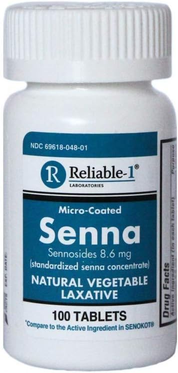 Reliable-1 Laboratories Senna Laxatives Natural Laxatives for Constipation Relief | Gentle Constipation Relief for Adults| Senna Tablets 8.6mg, 100 Count : Health & Household