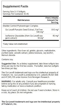 Swanson Go-Less Bladder Control Formula - Promotes Urinary Tract Health And Healthy Bladder Support - Natural Supplement For Adults With Pumpkin Seed Extract - (90 Softgels) 1 Pack