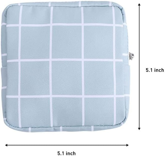 2 Pcs Sanitary Napkin Storage Bag Menstrual Pad Bag Zipper Sanitary Napkin Bag Menstrual Cup Pouch for Women Girls (Color 1)