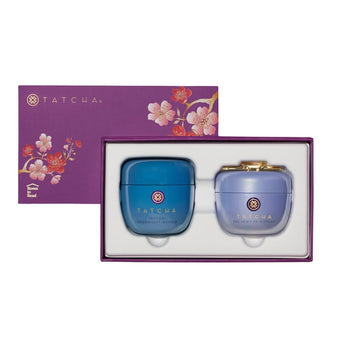 Tatcha Replenishing Nourishment Duo: Am + Pm Set, Dewy Skin Cream 1.7 Oz & Indigo Overnight Repair Serum 1.7 Oz ($164 Value)