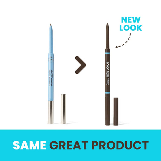 Joah Brow Down To Me Dual Brow Pencil And Gel, Triangular Tip, Tinted Gel, Long-Lasting Vegan Formula, Smudge-Free Pencil Tip, Lightweight, Water-Resistant, Light Brunette