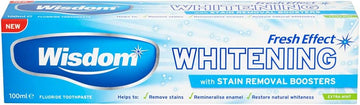 Wisdom Fluoride Toothpaste Fresh Effect Whitening, Extra Mint, 100Ml