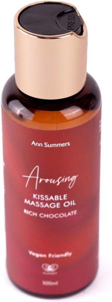 Ann Summers Luxury Arousing Kissable Massage Oil (100Ml) – Dark Cherry & Chocolate Flavoured - Massage Oil For Date Night & Massage Therapy - Body Massage Oil For Couples