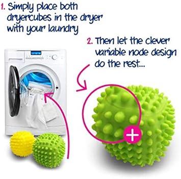 Ecozone Laundry Tumble Dryercubes Bundle | 2 Packs- 4 Pieces I Reduces Drying Time & Saves Energy