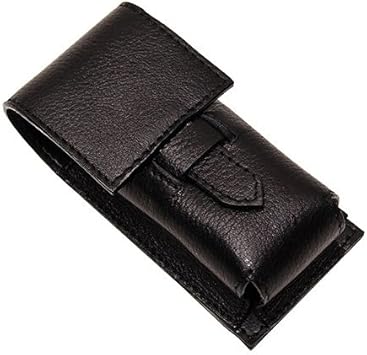 Parker Genuine Leather Shaving Brush Case β Handmade Black Travel Holder For Standard Badger, Boar & Synthetic Brushes : Travel Shaving Kit : Beauty & Personal Care
