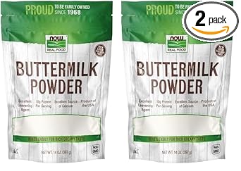 Now Foods, Buttermilk Powder With Protein And Calcium, Product Of The Usa, 14-Ounce (Packaging May Vary) (Pack Of 2)