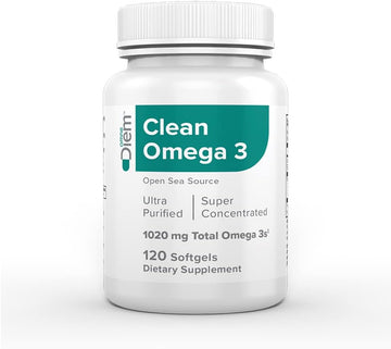 Omne Diem Clean Omega 3 ? 1020mg, 120 softgel Capsules ? Fish Oil Diet