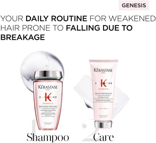 Kérastase Genesis Shampoo And Conditioner Set, Routine To Maintain Weakened Hair Prone To Breakage, Contains Anti-Hair-Fall Fortifying Shampoo And Conditioner, Duo Set