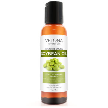 velona Soybean Oil - 2 oz | 100% Pure and Natural Carrier Oil | Refined | Cooking, Baking, Skin, Hair, Body & Face Moisturizing | Use Today - Enjoy Results