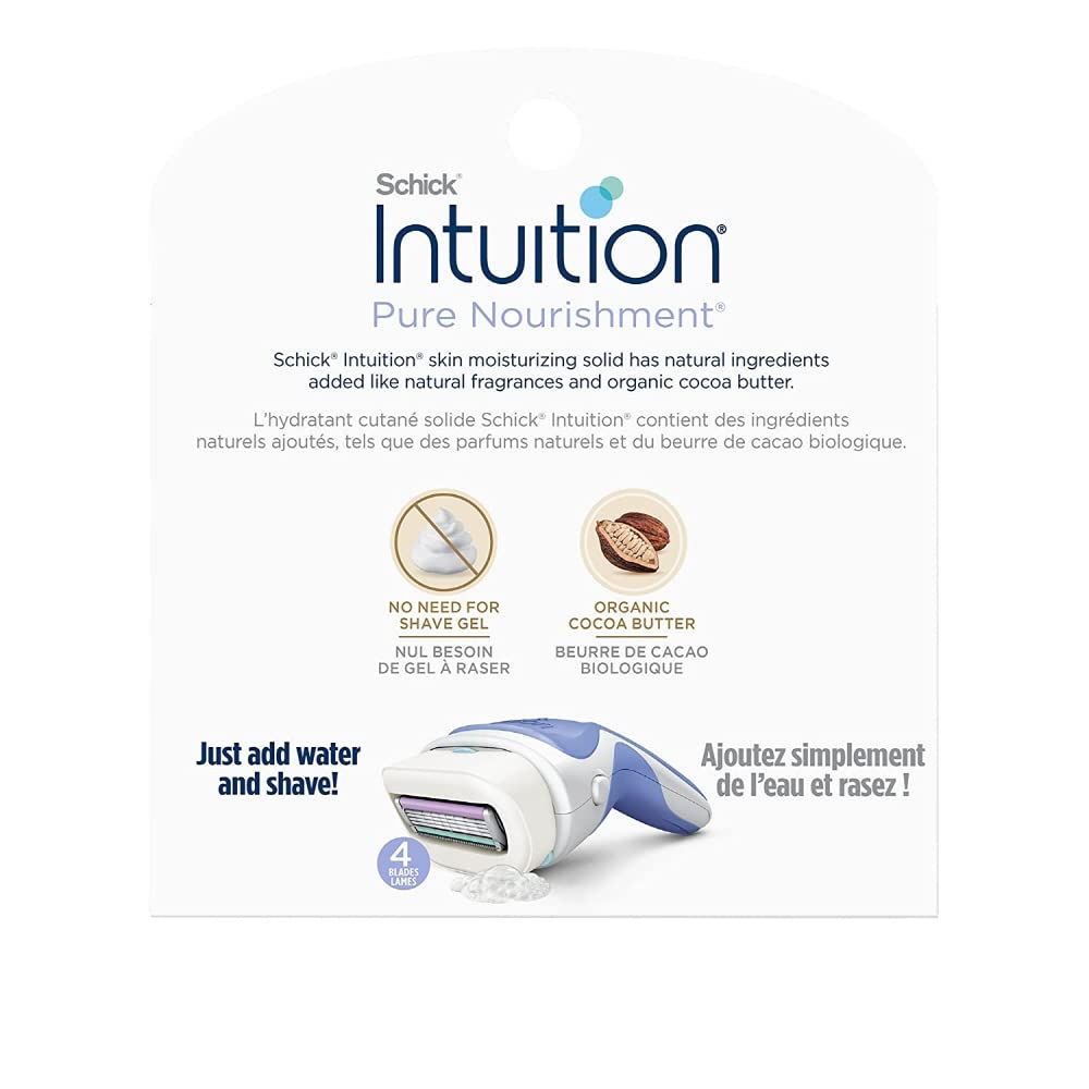 Intuition Pure Nourishment Renewing Advanced Moisture Women Razor Refill Cartridges, 6 Count(3Count X 2Pack) : Beauty & Personal Care