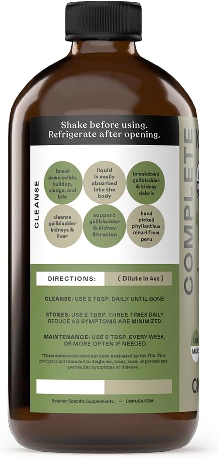 Complete Natural Products Organic Chanca Piedra Stone Breaker Herbal Tea - 16Oz Glass Bottle