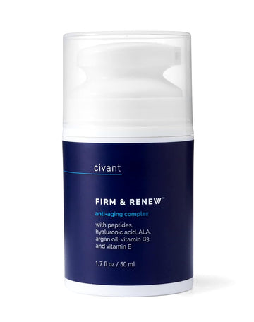 Firm & Renew Face Moisturizer - Slows Aging And Helps Diminish Wrinkles And Lines - Daily Neck And Facial Moisturizer Formulated With Peptides, Hyaluronic Acid, And Vitamins, 1.7 Oz