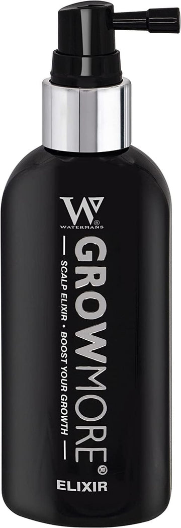 Watermans Grow More Elixir: Hair Growth Serum, Leave-In Scalp Treatment For Hair Loss & Thickening Hair. Boost Growth For Both Women & Men
