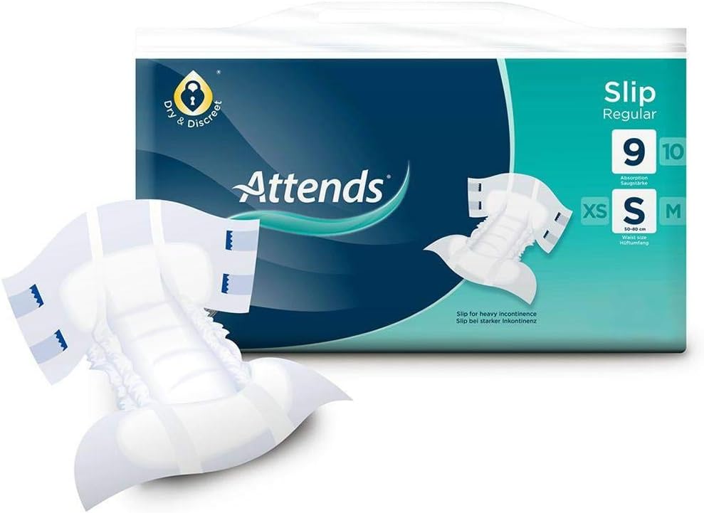 Attends Slip Regular 9 Small (1700Ml) 21 Pack Incontinence Protection