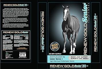 Manna Pro Renew Gold Supplement for Senior Horses | High-Fat Stabilized Rice Bran and CoolStance Coconut Meal | 30 Pounds : Pet Supplies
